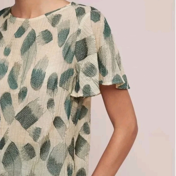 Anthropologie Eri + Ali Embroidered Veranda Blouse Medium - Picture 3 of 8